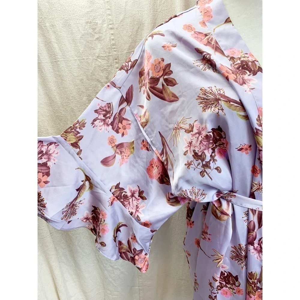 Victoria’s Secret Floral Ruffle Shortie Robe NWT